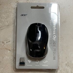NEW - Acer Black Wireless Optical Mouse